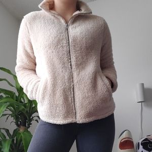 Fuzzy Zip Up Jacket